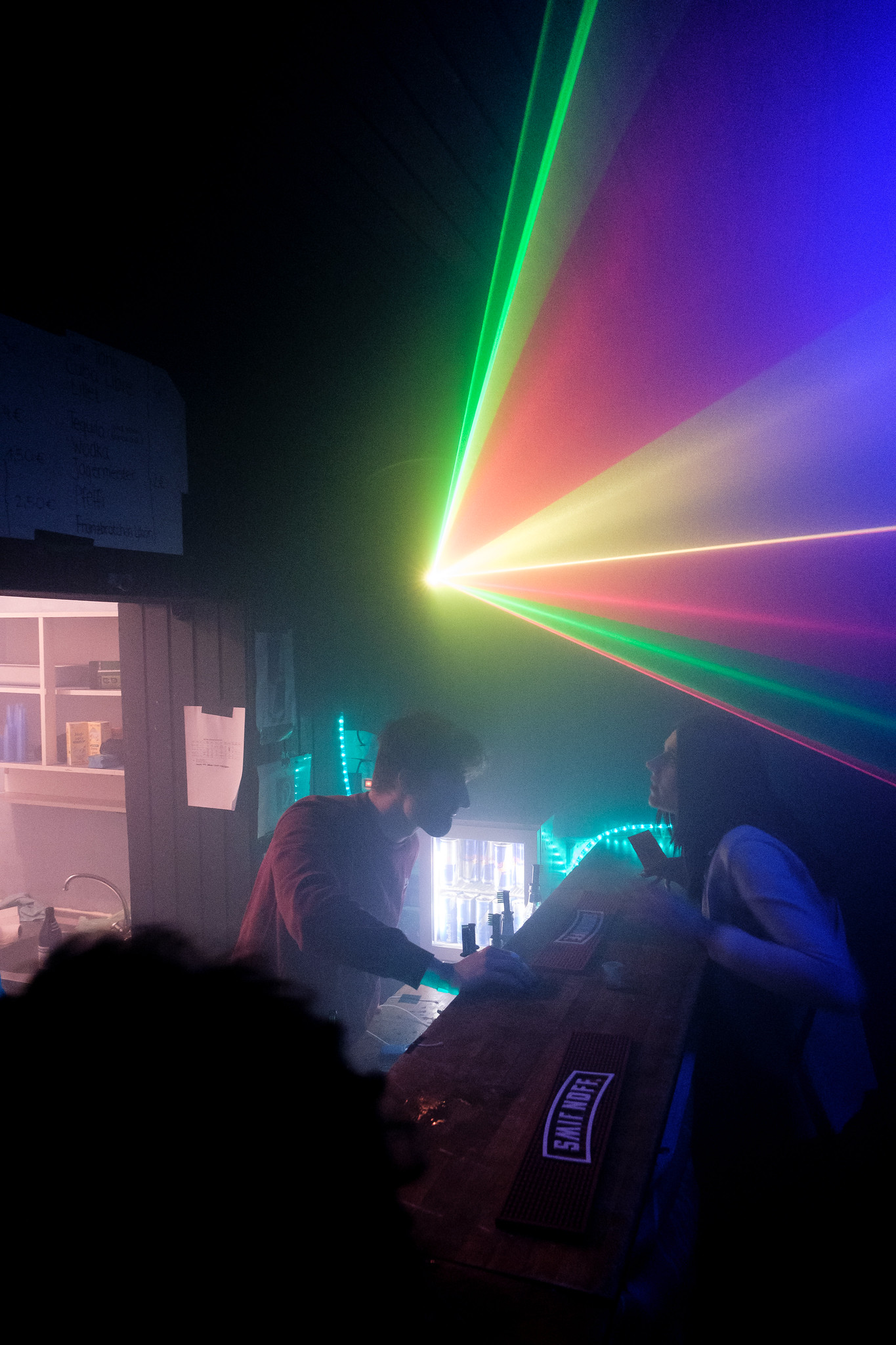 Lichtshow auf der Großen Stuttgardia Party